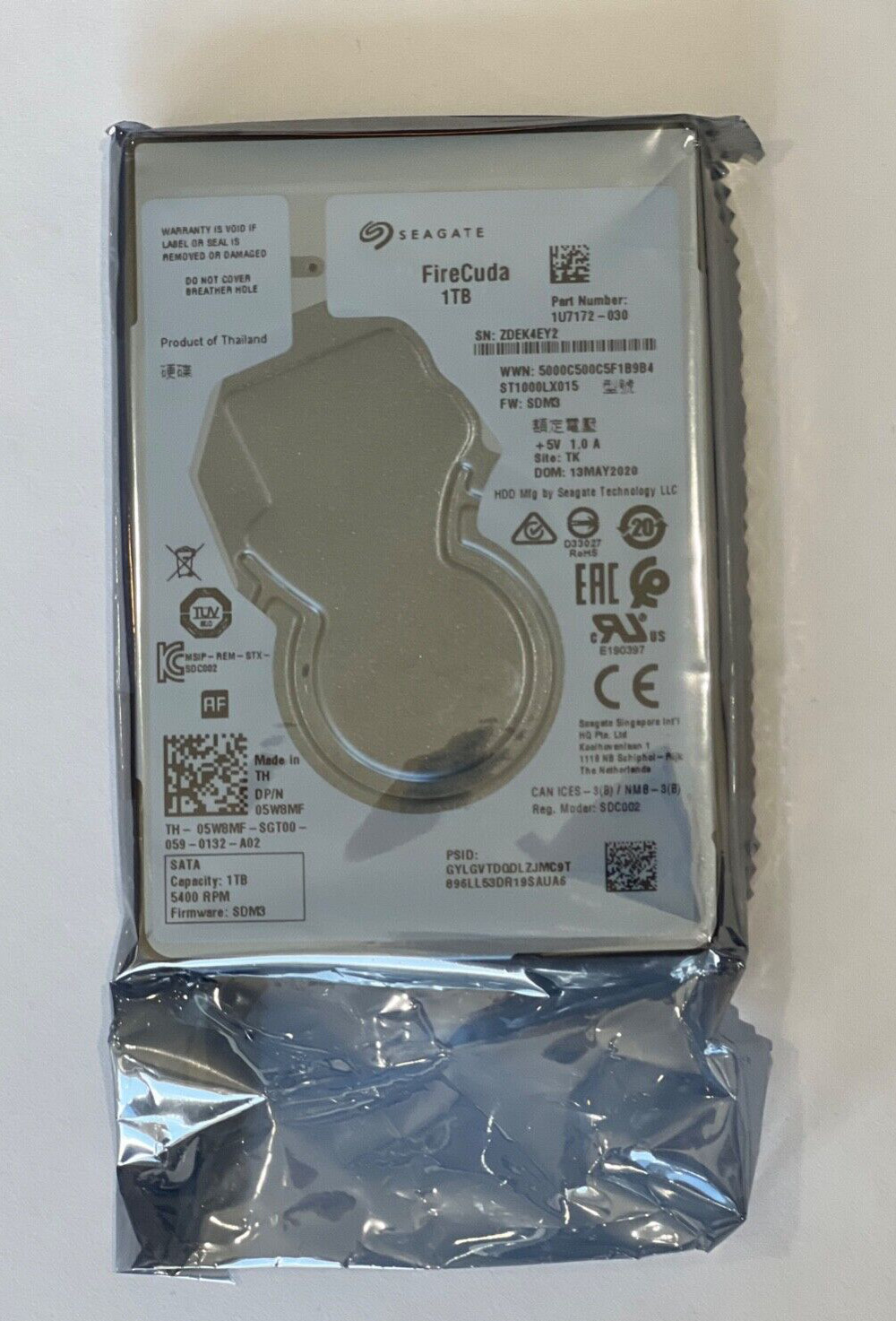 NEW!!! ST1000LX015 Seagate 1TB FireCuda SSHD Hybrid 5400rpm 8G 2.5" SATA HDD