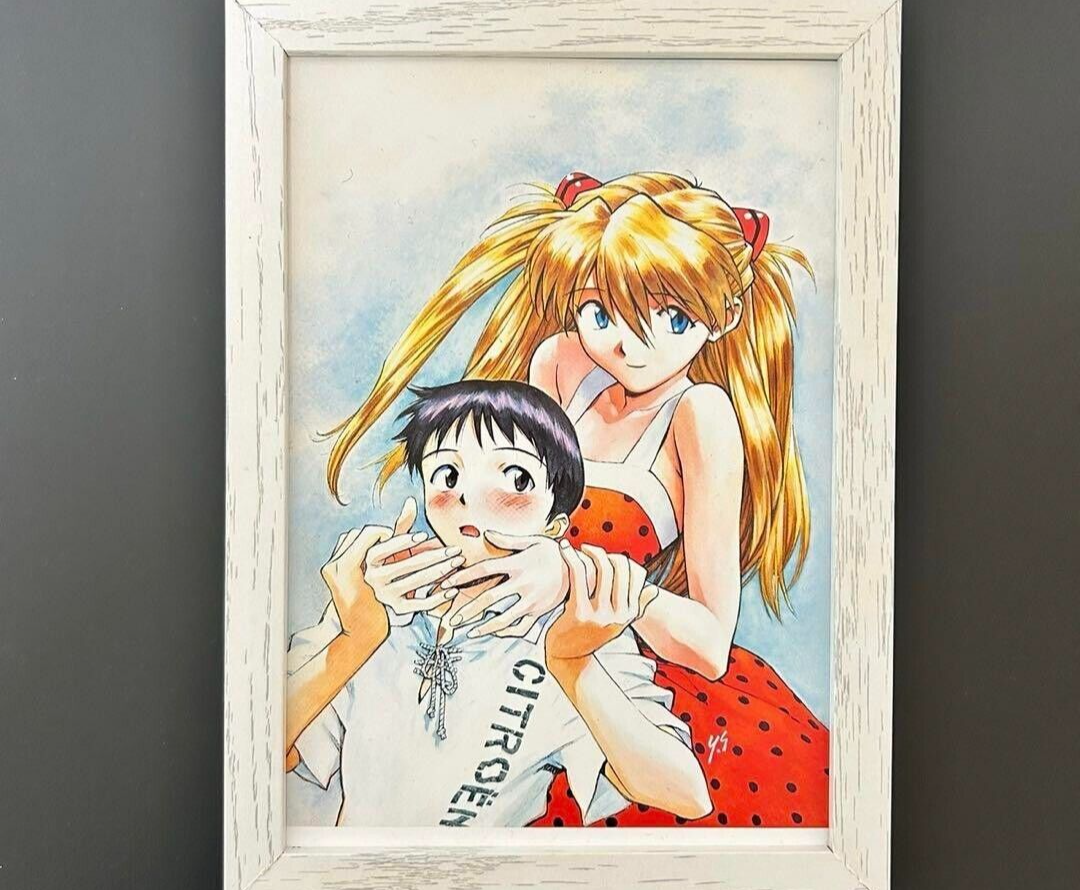 Evangelion Asuka Shinji Double-sided Illustration Design Art