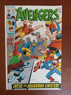 Avengers 70  M/NM 9.4 Origin of the Squadron Sinister 1969