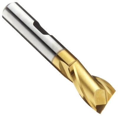 Niagara Cutter N20460 High Speed Steel Square Nose End Mill, Weldon Shank, Ti...
