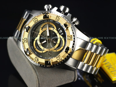 Invicta Men 52mm Reserve Shark GRAY Excursion Touring Swiss Chrono TT SS Watch
