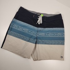 Quiksilver Men's 38W Waterman Collection Board Shorts Blue Hawaiian