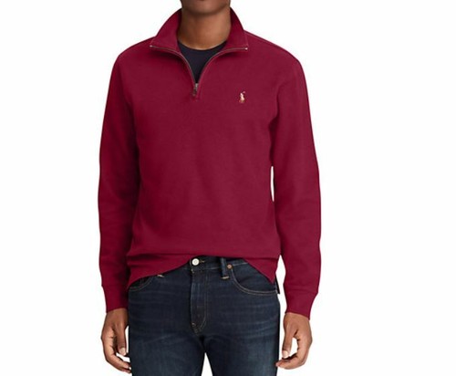 Polo Ralph Lauren Men's Big \u0026 Tall Estate Rib Half-Zip Pullover - Red - XLT
