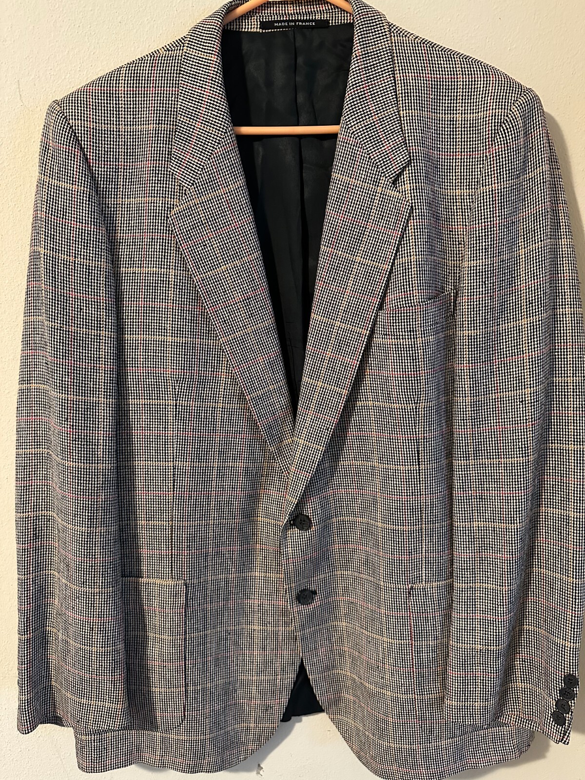 Giacca cappotto sportivo Yves Saint Laurent made in France multicolore (nero bianco rosso)