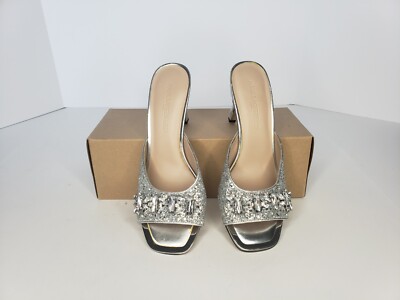 NWOB KARL LAGERFELD Belita Womens Fishnet Slip On Heels - Size 7