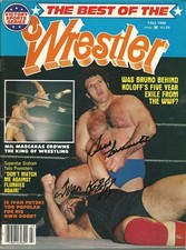 AM763  Bruno Sammartino  Ivan Koloff  signed Vintage Wrestling Magazine w/COA