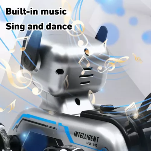 Remote Control Robot Dog Toy,8WD Gesture Sensing Stunt RC Car Music & Light Gift - Picture 6 of 13