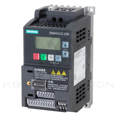 6SL3210-5BB13-7UV1 Siemens Sinamics V20 Inverter Drive, 1PH 230V, 0.37 kW
