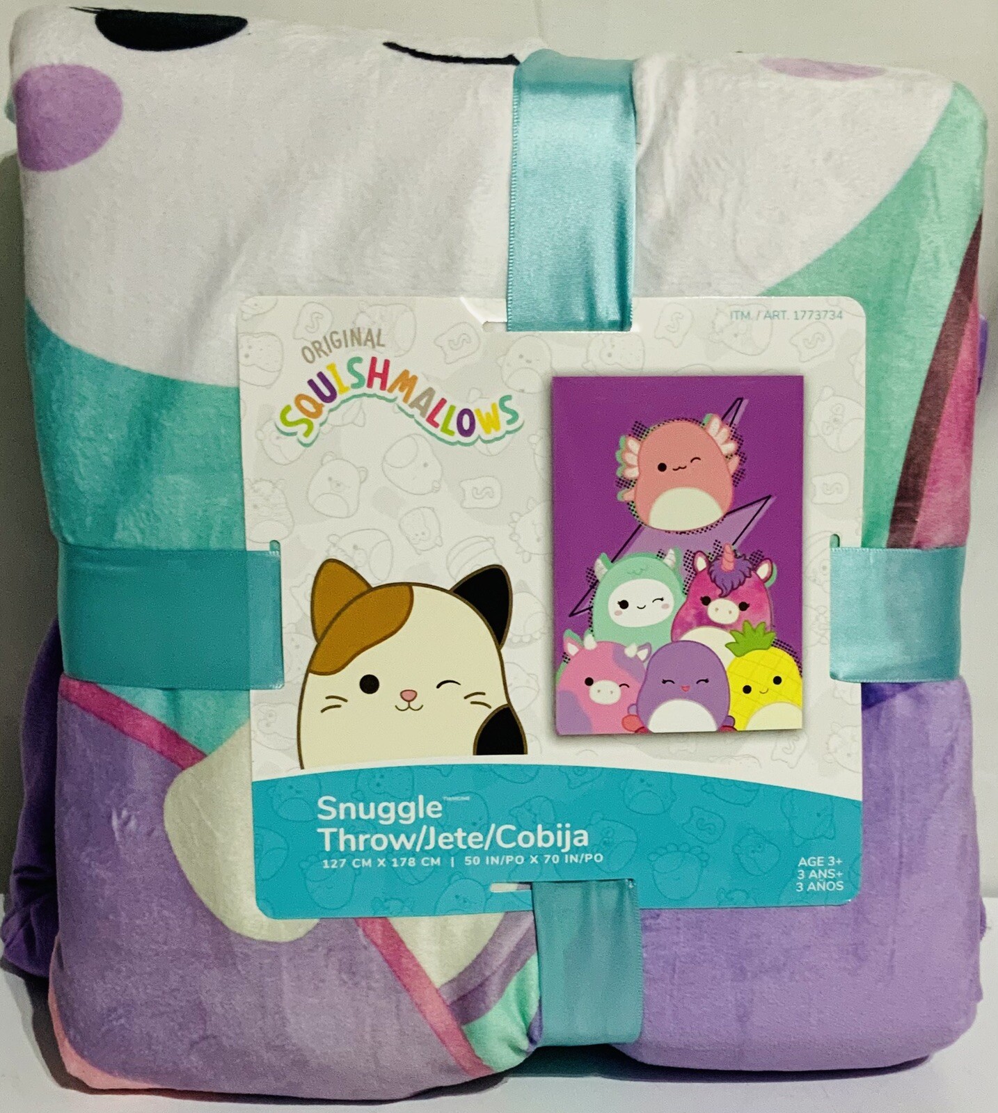SQUISHMALLOWS Snuggle Throw Reversible Blanket Super Soft 50