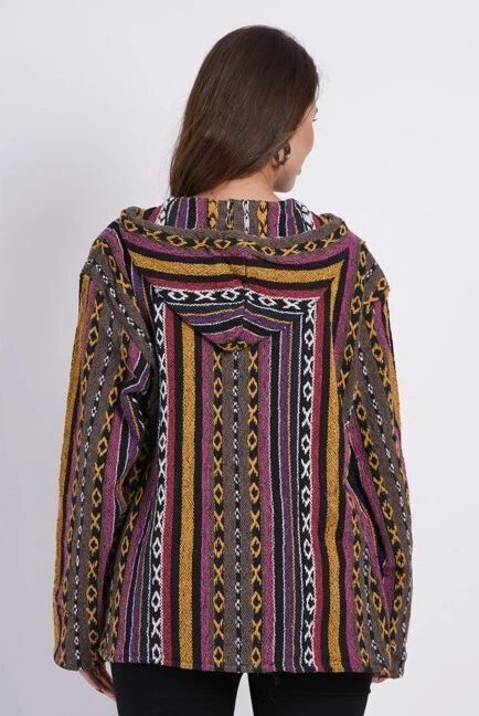 Sudadera con capucha de algodón pesado forrada para mujer con bolsillos crema... - Imagen 3 de 4