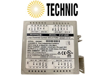 Acromag-674T-0600-200308C- Loop Powered Current Isolators
