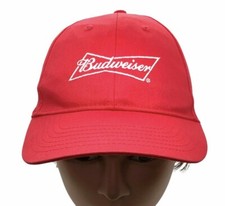 Vintage 90's Budweiser Bowtie Logo Licensed Hat Cap Snapback Red White Unisex