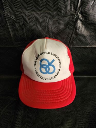 Vintage 80s Foam Mesh Trucker Hat 86' World Expo … - image 1