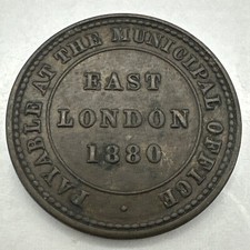 East London 1880 Penny 1D south africa (Rx1250413/N769)