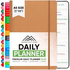 Productivity Store Daily 2024 Planner - Daily Planner 2024-2025 & Agenda Book...