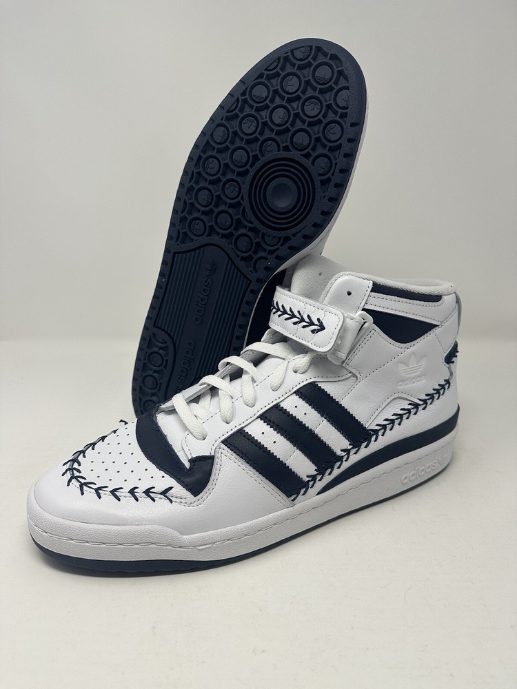 Adidas x Aaron Judge Forum Mid Leather Shoe White Blue Navy GY3814 Men's Sizes