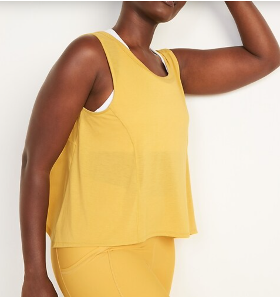 NKNIT rib mini tank top(navy、yellow) Rib Knit Tank for Women - Perfect Layering Piece, Primrose Yellow