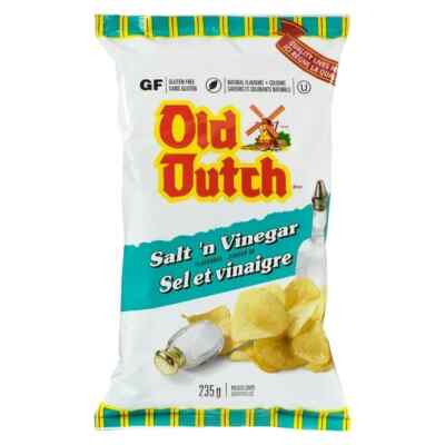 OLD DUTCH SALT 'N VINEGAR 2x235g LARGE BAGS FROM CANADA FRESH & SECURE