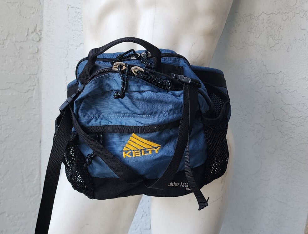 kelty boulder waist pack VTG KELTY Boulder Lumbar Fanny Pack Converts to Trail Hiking Backpack  Blueberry
