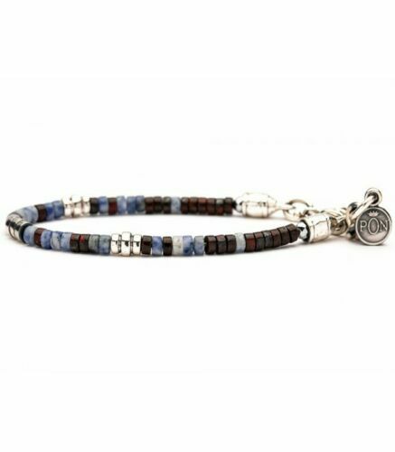 Bracciale Tamashii Originale In Sodalite, Pietre Naturali 6 Mm, Unisex, Tibetano, Porta Calma E Rilassamento - 6