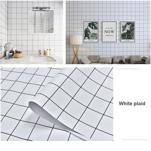 Modern Gray Self Adhesive Wallpaper Room Mural Decals Home Decor Waterproof - Bild 13 von 47