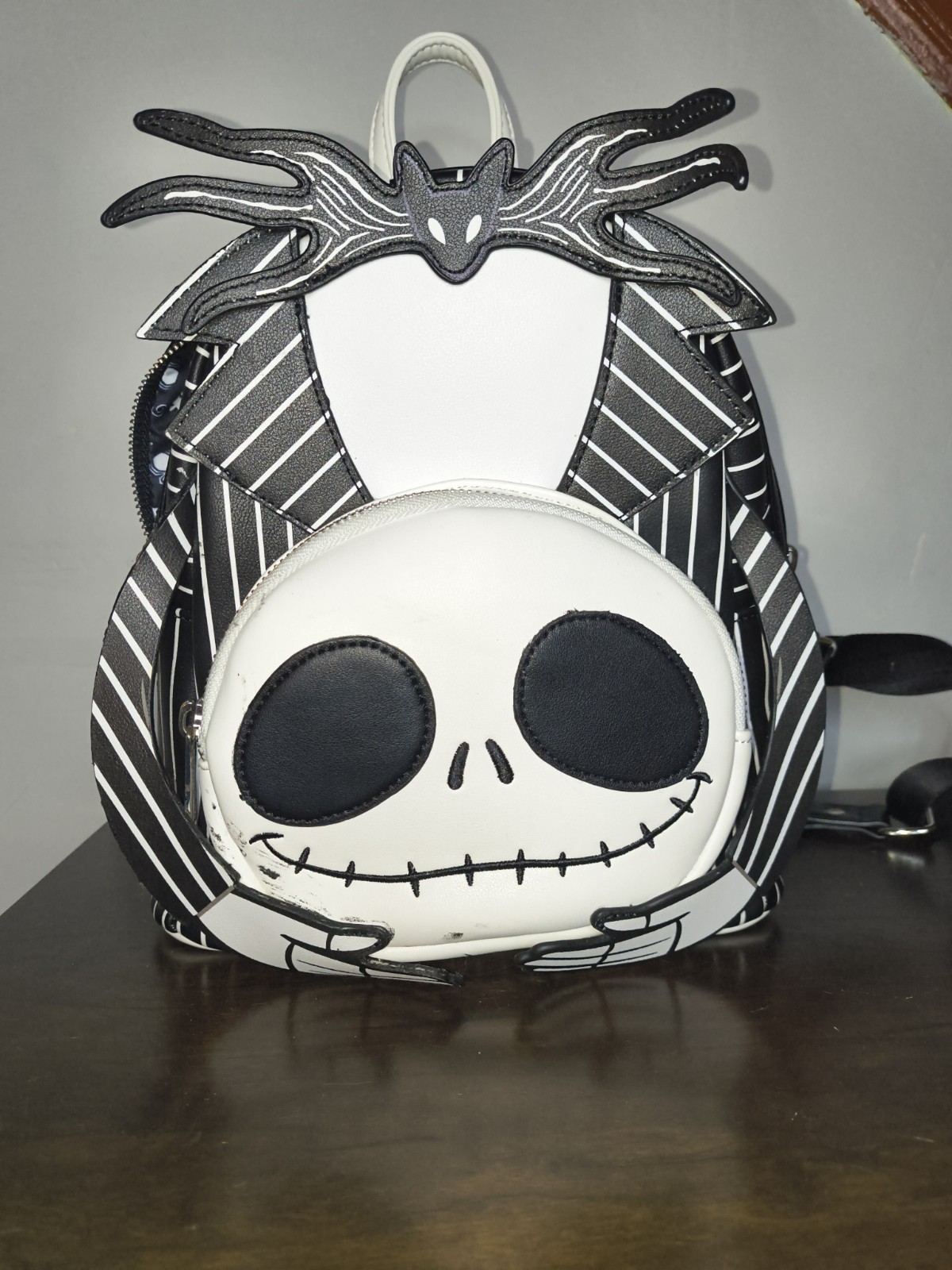 Women's Girls Loungefly Disney  Jack Skellington Mini Backpack Purse Handbag