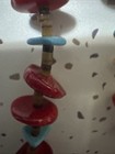 Red Coral Turquoise Pooka Shell Beaded Necklace — photo 4