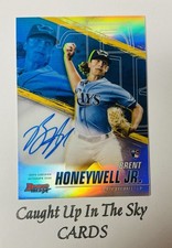 2021 Bowman's Best Brent Honeywell Jr RC Refractor On Card Auto Tampa Bay Rays