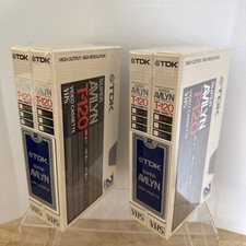 4xNew 1980 TDK Super Avilyn T-120 High Output High Resolution VHS Video Cassette
