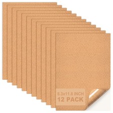 12 PCS Self-Adhesive Cork Sheets 11.8 8.26 Inch
