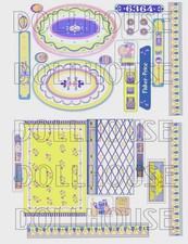 Vintage Fits Fisher price Reproduction Lithos Stickers Decals 6364 Dollhouse
