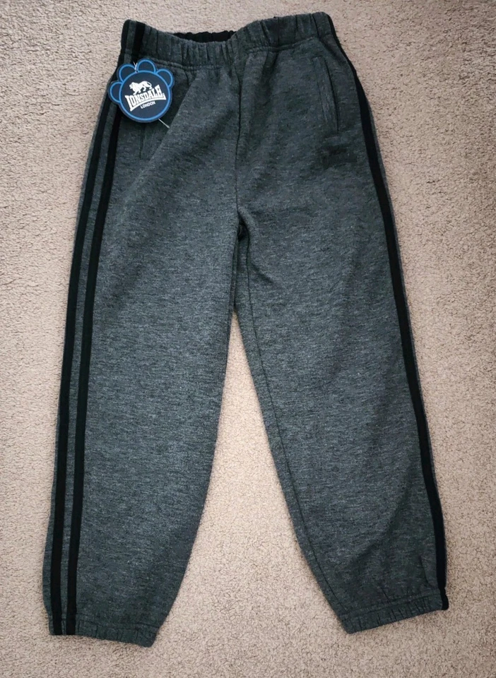 Boys Lonsdale Grey Joggers Tracksuit Bottoms Sweatpants Age 5-6 Years BNWT - Image 2 of 4