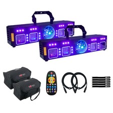 BEAM-JAM 65W RGB LED DMX Motion Light Bar DJ Stage Effect Fixtures Pair