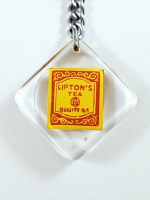 Bourbon Schlüsselanhänger THÉ LIPTON Double-Face CAGE Vintage 1960er - 1-teilig