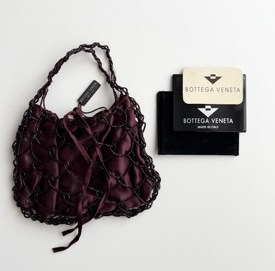Bottega Veneta Beaded Party Bag Handbag Archive Italy Vintage 90s