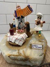 Ron Lee Disney Lady & the Tramp Onyx Sculptur...