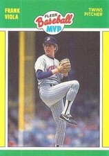 Frank Viola 1989 Fleer Baseball MVPs 41 Minnesota Twins Baseball Card