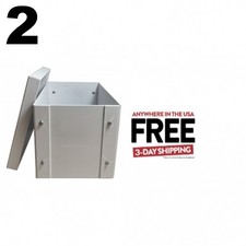 2 CheckOutStore White 7" Vinyl Record 45 RPM Storage Box II 1-3 DAYS