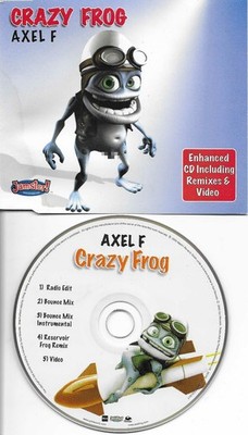 CRAZY FROG Axel F 5TRX w/ 2 MIXES & INSTRUMENTAL & EDIT & VIDEO CD single