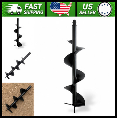 XtremepowerUS 12'' Post Hole Digger Auger Bit 3/4'' Shaft for Planting Fence