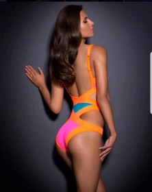 Agent Provocateur Mazzy Orange, Pink , Swimsuit Size 2
