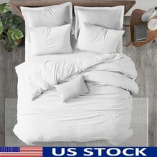 Queen Duvet Cover 100 Egyptian Cotton Zipper Closure 600 TC Soft Durable New
