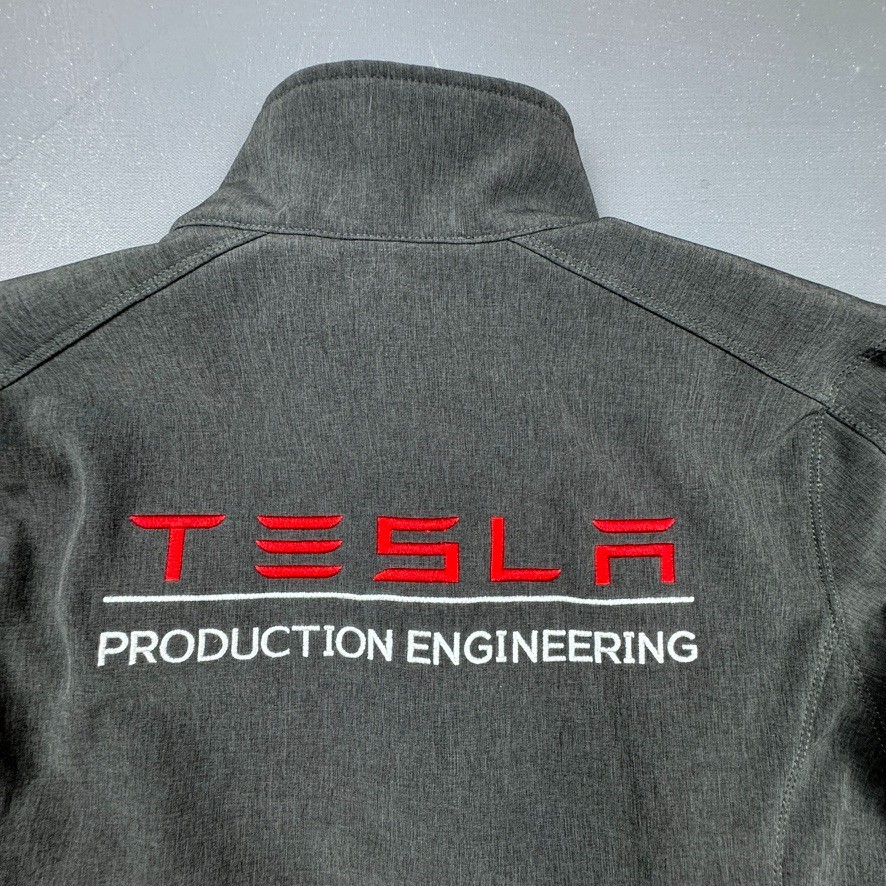 Tesla Softshell Jacket Women’s Medium Gray Zip Lo… - image 2