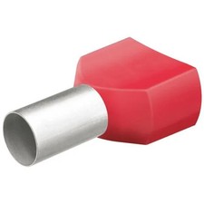 97 99 372 Twin wire-end ferrules with plastic collar 2x1mm in red 200 Piece 