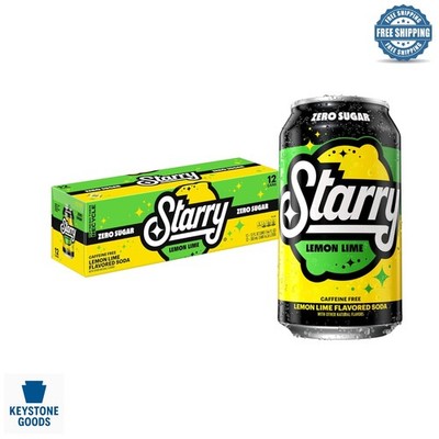 Zero Sugar Lemon Lime Soda - 12 Cans, Caffeine-Free & Keto-Friendly