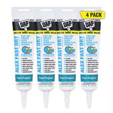 Alex Fast Dry 5.5 Oz White Acrylic Latex plus Silicone Caulk 4-Pack 