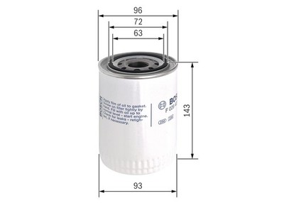 BOSCH Ölfilter F 026 407 121 Anschraubfilter für IVECO TURBOSTAR G 3/4''