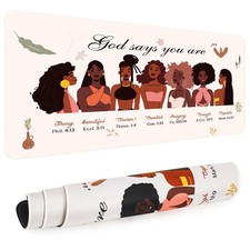 Black Girl Desk Mat Christian Inspirational Quote Large Gaming Mouse Pad