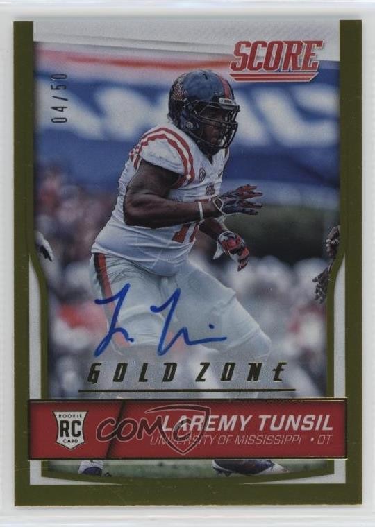Laremy Tunsil Panini Score #386 Autograph-Gold Zone