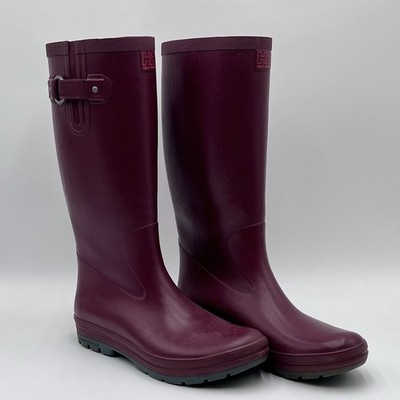 Helly Hansen W Veierland 2 Burgundy Rubber Tall Rain Boots Womens US Sz 10